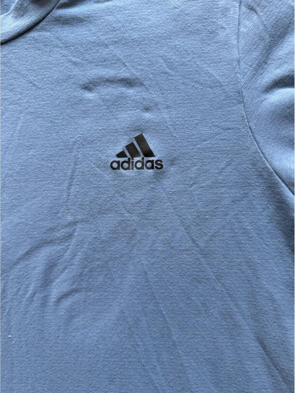 Adidas Men’s T-Shirt XL Blue Crew Neck Short Sleeve Logo Athletic Casual Tee
